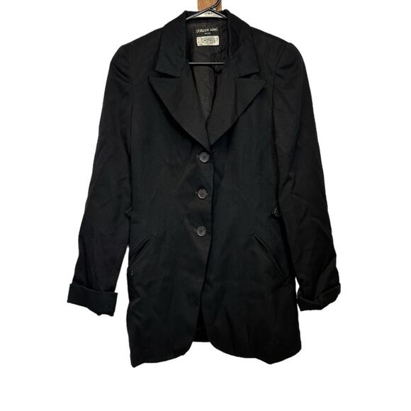 Vintage Philippe adec Paris Black Long Sleeve Button Blazer Size 38 - Picture 1 of 16